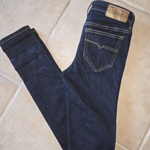 Diesel Industry Women's Deep Indigo Skinny Stretch Jeans 25x29